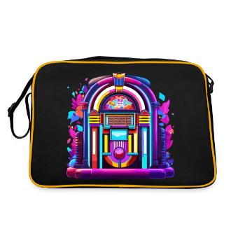 Jukebox / Automate musical / Rétro / années 50 - Sac Retro - noir/or - Dos