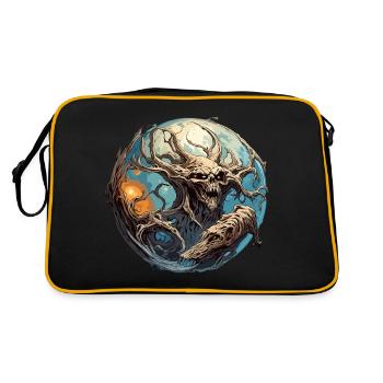Monster / Beast / Creature / Nightmare / Beast - Retro Bag - black/gold - Back
