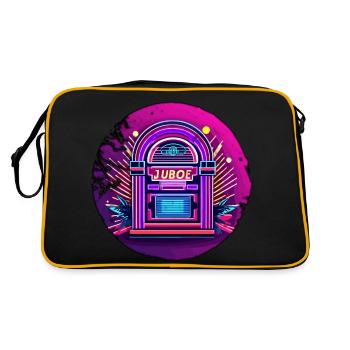 Jukebox / Automate musical / Rétro / années 50 - Sac Retro - noir/or - Dos