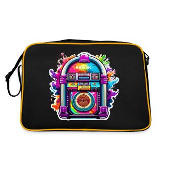 Jukebox / Automate musical / Rétro / années 50 - Sac Retro - noir/or - Dos