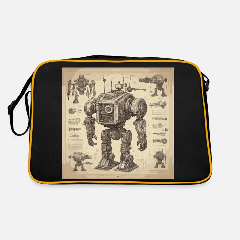 Plan / Sépia / Vintage / Rétro / Robot Sac Retro