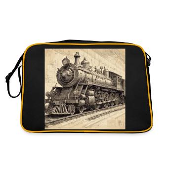 Plan / Sépia / Vintage / Rétro / Robot - Sac Retro - noir/or - Dos