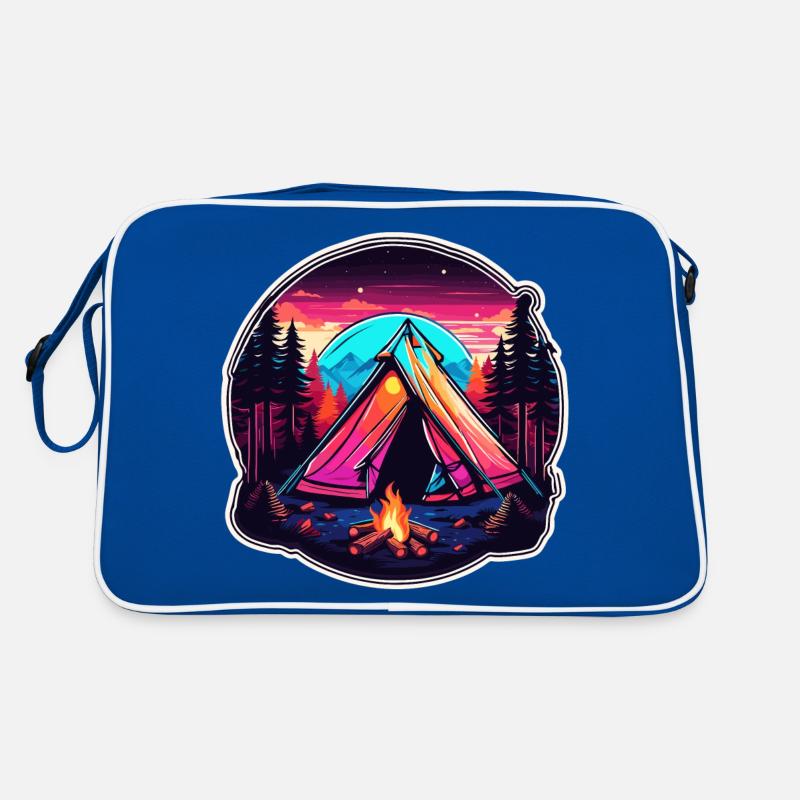 Forest / Wild / Tent / Wilderness / Trees / Life Retro Bag