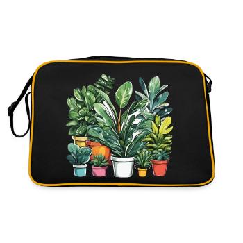 Plante d’intérieur / Plante en pot / Décoration / Pot - Sac Retro - noir/or - Dos