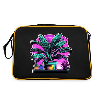 Plante d’intérieur / Plante en pot / Décoration / Pot - Sac Retro - noir/or - Dos