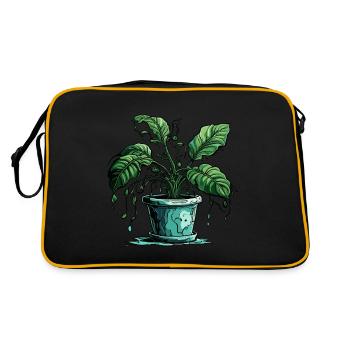 Plante d’intérieur / Plante en pot / Décoration / Pot - Sac Retro - noir/or - Dos