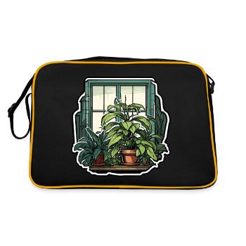 Plante d’intérieur / Plante en pot / Décoration / Pot - Sac Retro - noir/or - Dos