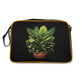 Plante d’intérieur / Plante en pot / Décoration / Pot - Sac Retro - noir/or - Dos