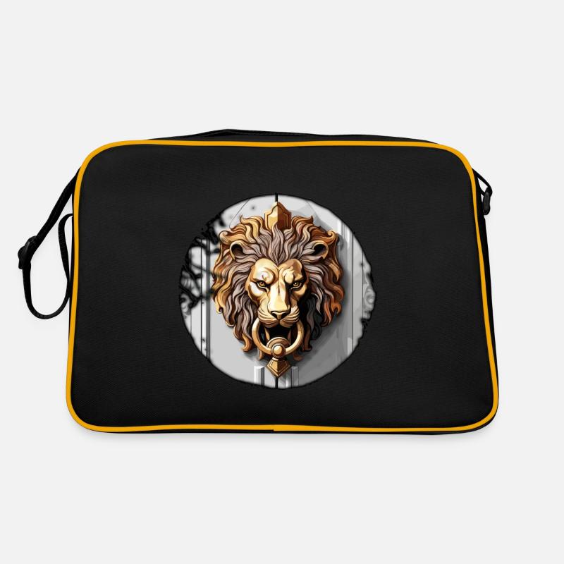 Lion Head / Door Knocker / Bell / Antique / Old Retro Bag