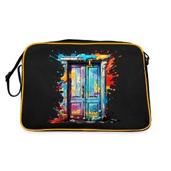 Door / Entrance / Lock / Gate / Front Door / Design - Retro Bag - black/gold - Back