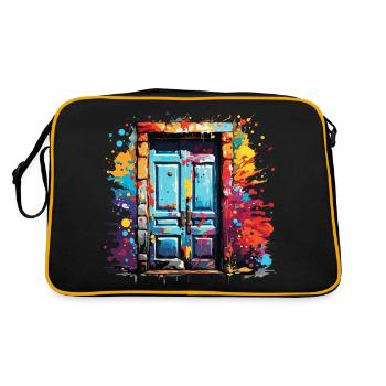 Door / Entrance / Lock / Gate / Front Door / Design - Retro Bag - black/gold - Back