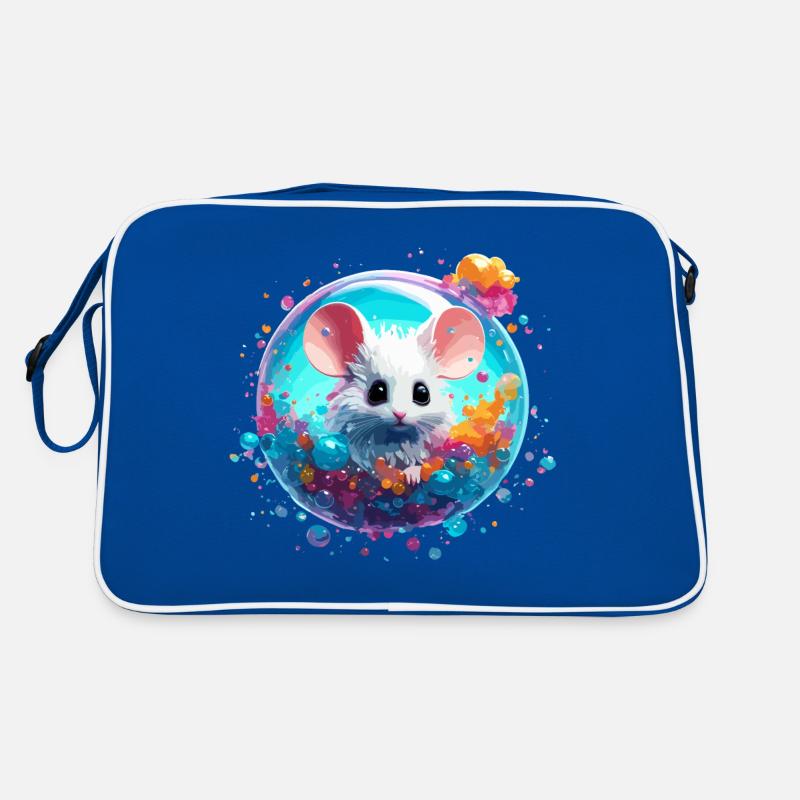 Animal in soap bubble / childlike / cute /mouse Retro Bag