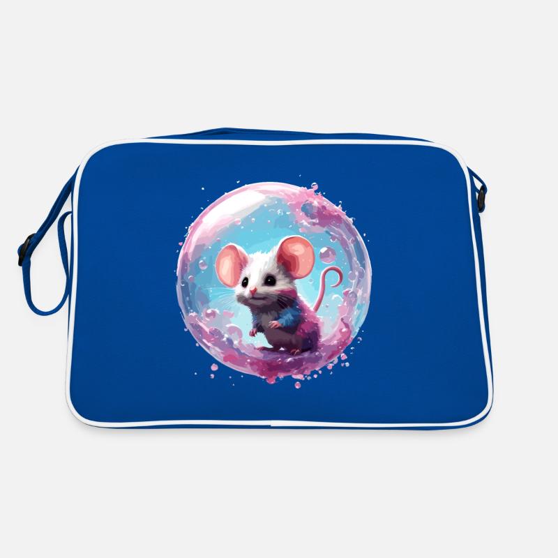 Animal in soap bubble / childlike / cute /mouse Retro Bag