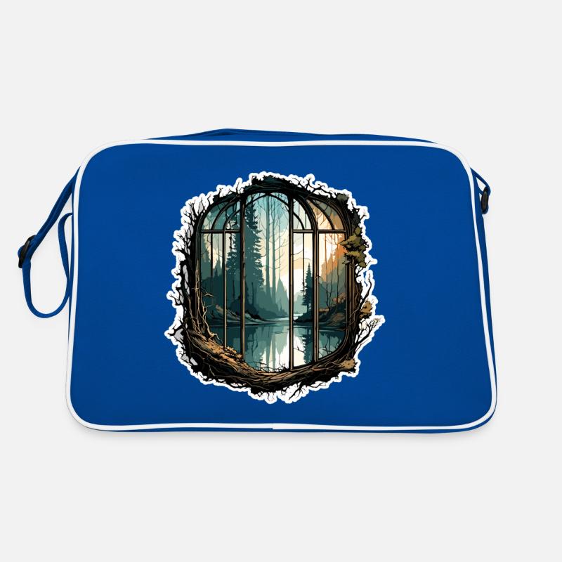 Window in the Forest / Trees / View / Wilderness Retro Bag