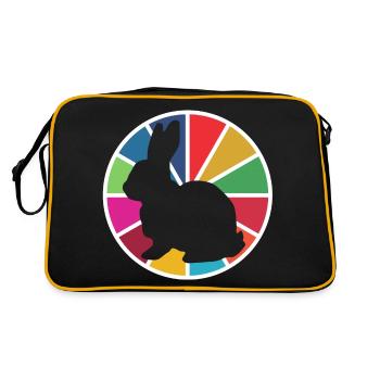 Lapin de Pâques | Couleurs, Pâques, Oeuf De Pâques, Pâques - Sac Retro - noir/or - Dos