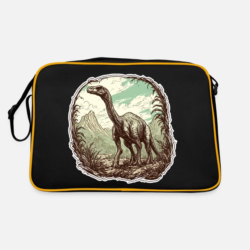 Dinosaurier / Tier / Urzeit / Reptil / Jungs Retro Tasche