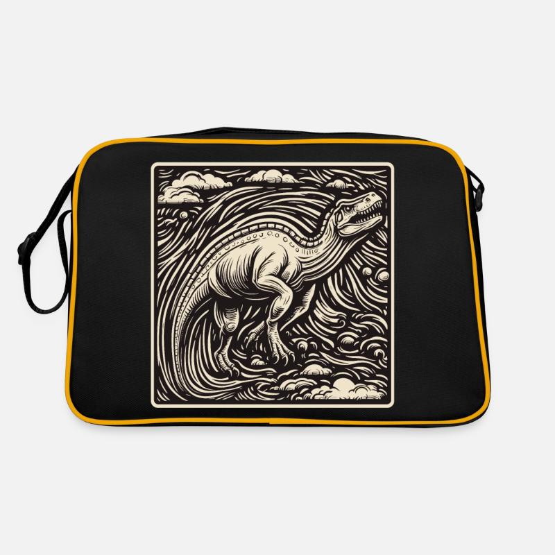 Dinosaurier / Tier / Urzeit / Reptil / Jungs Retro Tasche