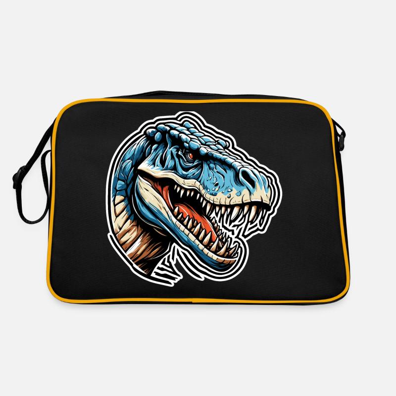Dinosaurier / Tier / Urzeit / Reptil / Jungs Retro Tasche