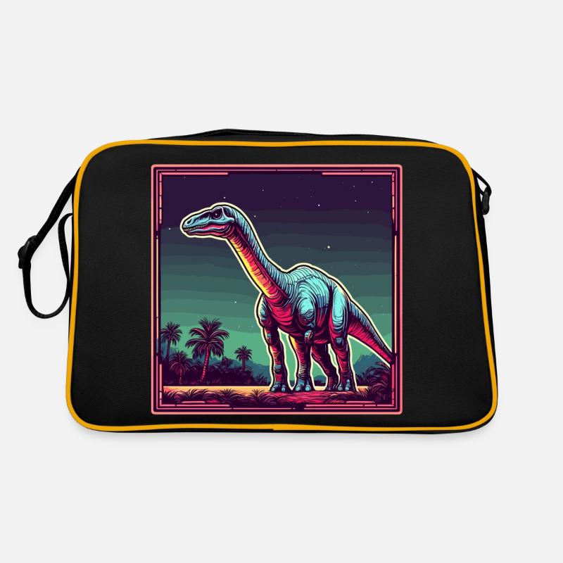 Dinosaurier / Tier / Urzeit / Reptil / Jungs Retro Tasche