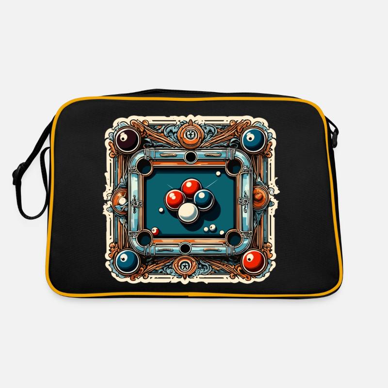 Billardtisch / Billiardkugel / 8 Ball / Pool / Kö Retro Tasche