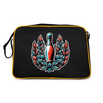Bowling / Quilles / Bowling / Pin / Strike - Sac Retro - noir/or - Dos