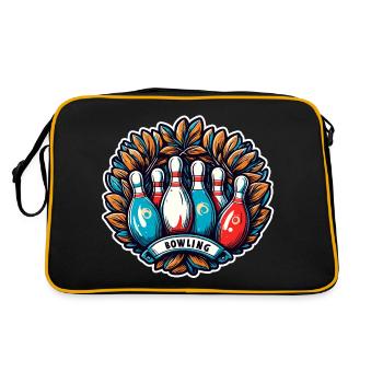 Bowling / Quilles / Bowling / Pin / Strike - Sac Retro - noir/or - Dos