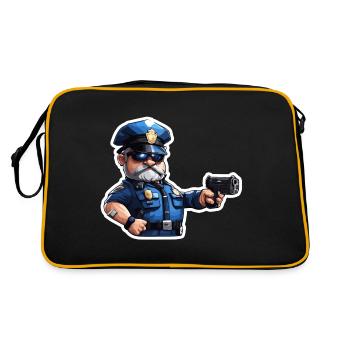 Police / Opérations / Profession / Emploi / Forces d’urgence - Sac Retro - noir/or - Dos