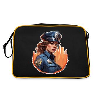 Police / Opérations / Profession / Emploi / Forces d’urgence - Sac Retro - noir/or - Dos