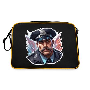 Police / Opérations / Profession / Emploi / Forces d’urgence - Sac Retro - noir/or - Dos