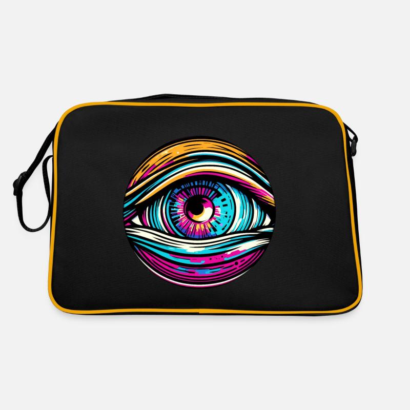 Psychedelic / Eye / Psychobilly / Comic / Colorful Retro Bag
