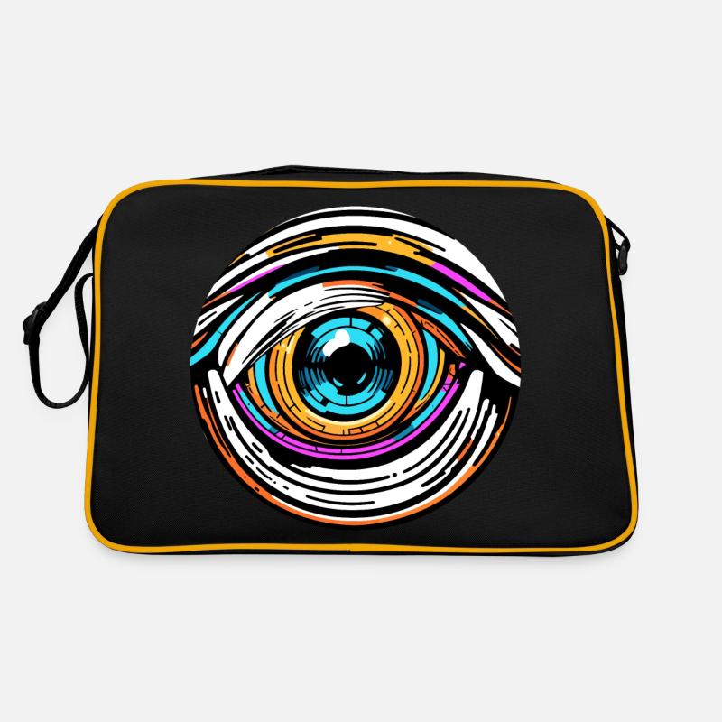 Psychedelic / Auge / Psychobilly / Comic / bunt Retro Tasche