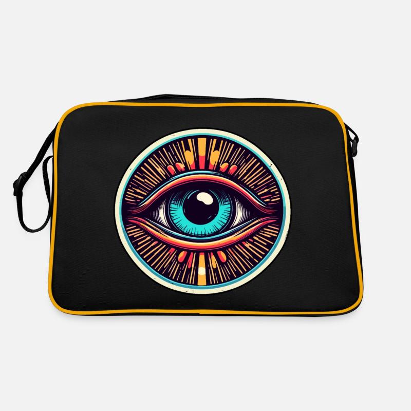 Psychedelic / Auge / Psychobilly / Comic / bunt Retro Tasche