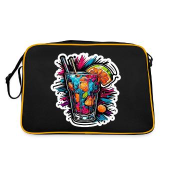 Cocktail / Bar / Mixing / Drink / Exotic / Club - Retro Bag - black/gold - Back