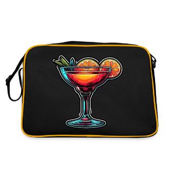 Cocktail / Bar / Mixing / Drink / Exotic / Club - Retro Bag - black/gold - Back