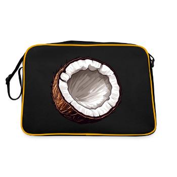 Coconut / Drink / Exotic / Tropical / Palm - Retro Bag - black/gold - Back