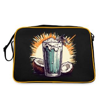 Cocktail / Bar / Mixage / Boisson / Exotique / Club - Sac Retro - noir/or - Dos