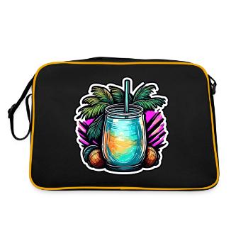 Cocktail / Bar / Mixing / Drink / Exotic / Club - Retro Bag - black/gold - Back
