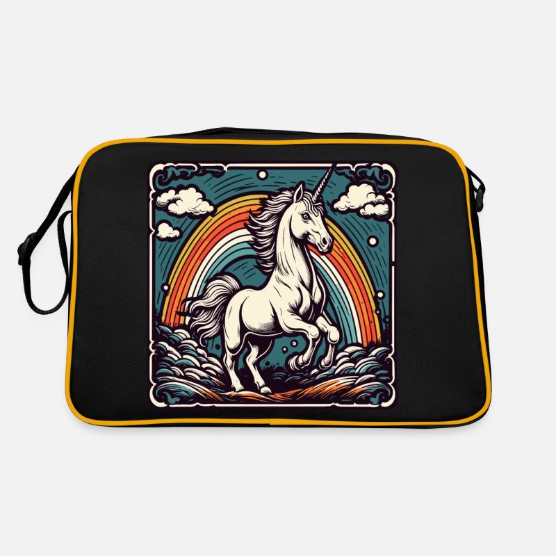 Unicorn / Mythical Creatures / Fairy Tale / Magic / Glitter Retro Bag
