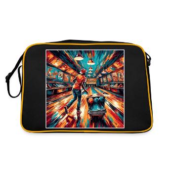 Bowling / Quilles / Bowling / Pin / Strike - Sac Retro - noir/or - Dos
