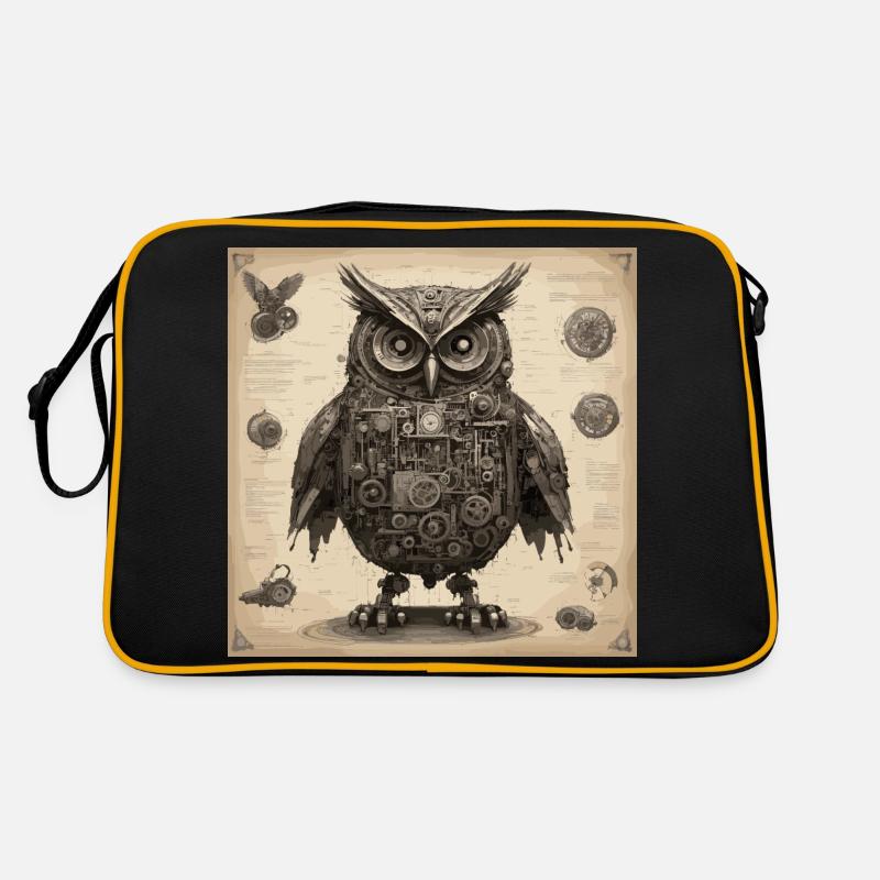Bauplan / Sepia / Vintage / Retro / Eule Retro Tasche