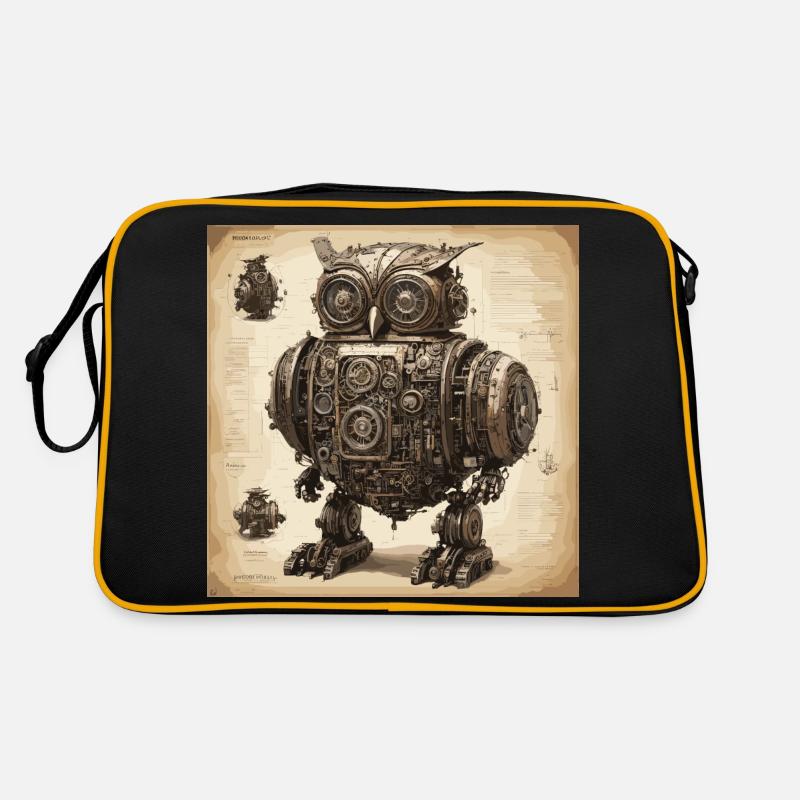 Bauplan / Sepia / Vintage / Retro / Eule Retro Tasche