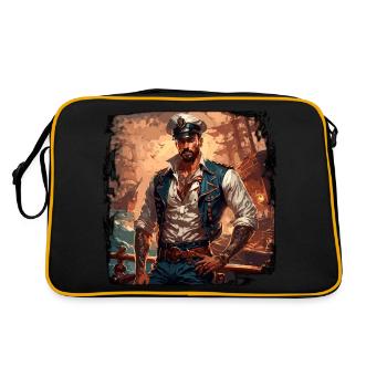 Marin / Équipage de navire / Matelot / Ancre - Sac Retro - noir/or - Dos