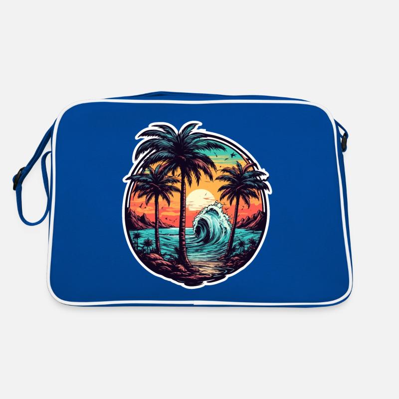 Plage / Île / Vacances / Été / Soleil / Mer Sac Retro