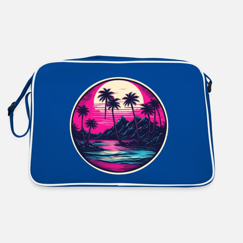 Plage / Île / Vacances / Été / Soleil / Mer Sac Retro