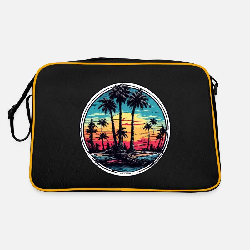 Plage / Île / Vacances / Été / Soleil / Mer Sac Retro