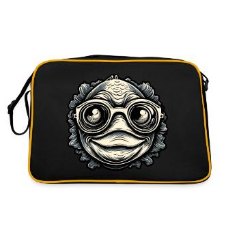 Fisch / Tier / Aquarium / Wasser / Teich / See - Retro Tasche - Schwarz/Gold - Hinten