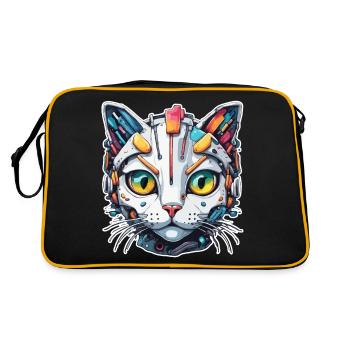 Robot animal / IA / Animaux mécanisés / Bande dessinée - Sac Retro - noir/or - Dos