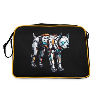 Robot animal / IA / Animaux mécanisés / Bande dessinée - Sac Retro - noir/or - Dos
