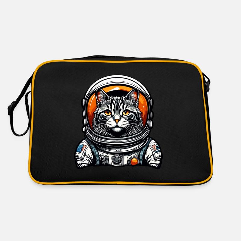 Astronaute / Espace / Animal / Chat / Vaisseau spatial Sac Retro