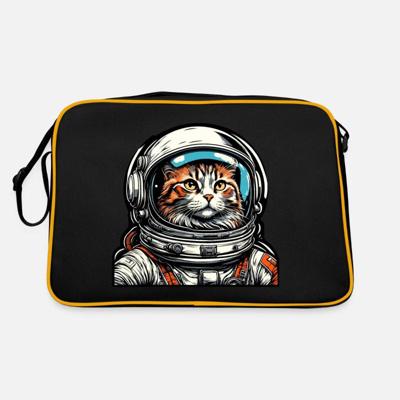 Astronaute / Espace / Animal / Chat / Vaisseau spatial Sac Retro